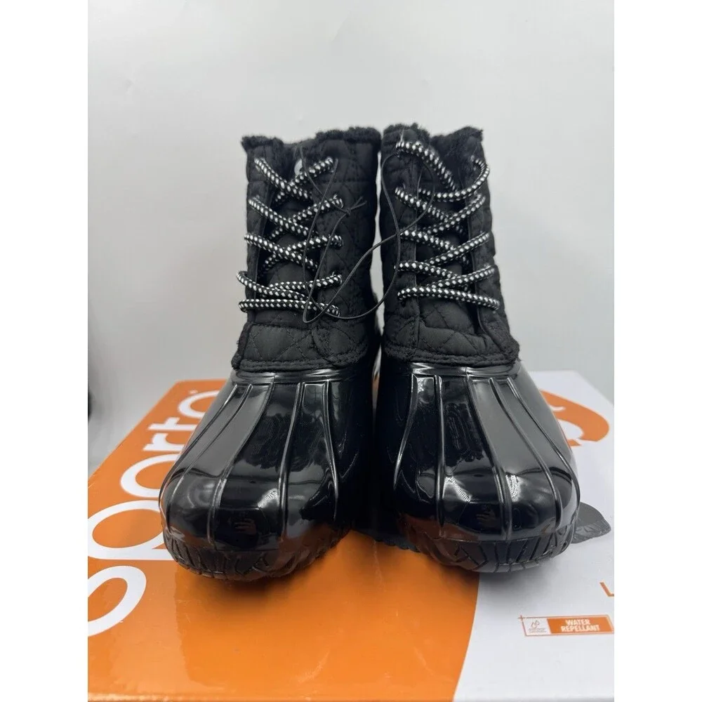 Sporto “Andie” Women’s Insulated Waterproof & Repellent Duck Boot (Black)7 - NEW